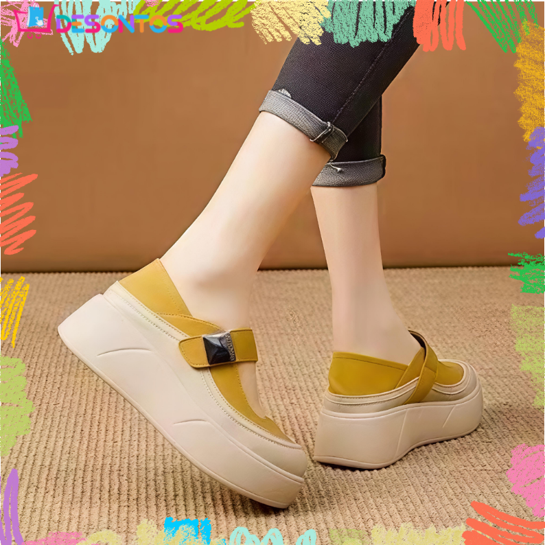 Zapatos cuña Mary Jane cómodos mujer