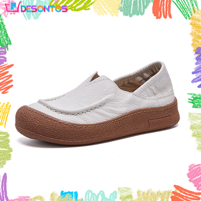 Zapatos casuales de cuero 100% genuino