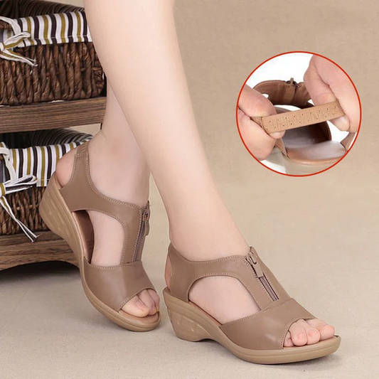 Sandalias con cremallera