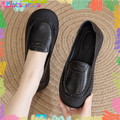 Zapatos de suela blanda 100% de piel de vaca auténtica.