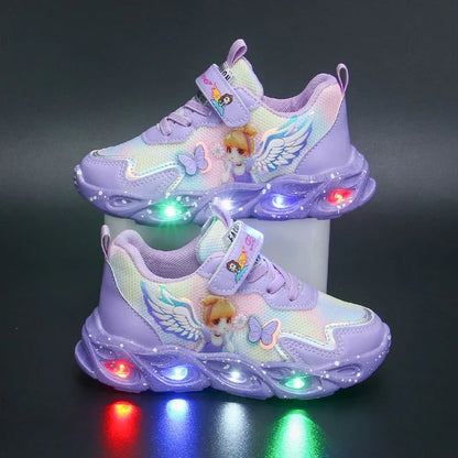 Zapatos para correr para niñas lindas con brillo