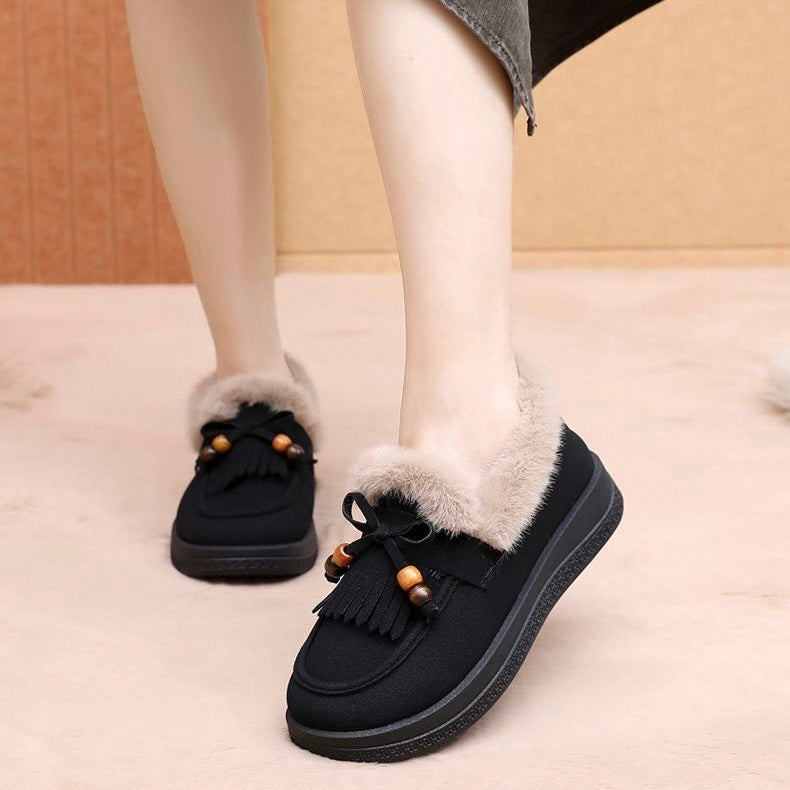 Zapatos con forro polar de estilo retro