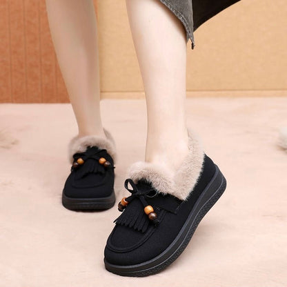 Zapatos con forro polar de estilo retro