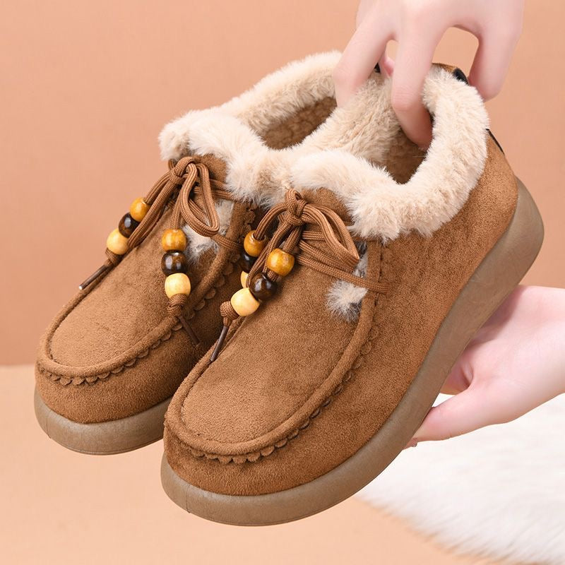 Botas de nieve forradas con vellón y engrosadas