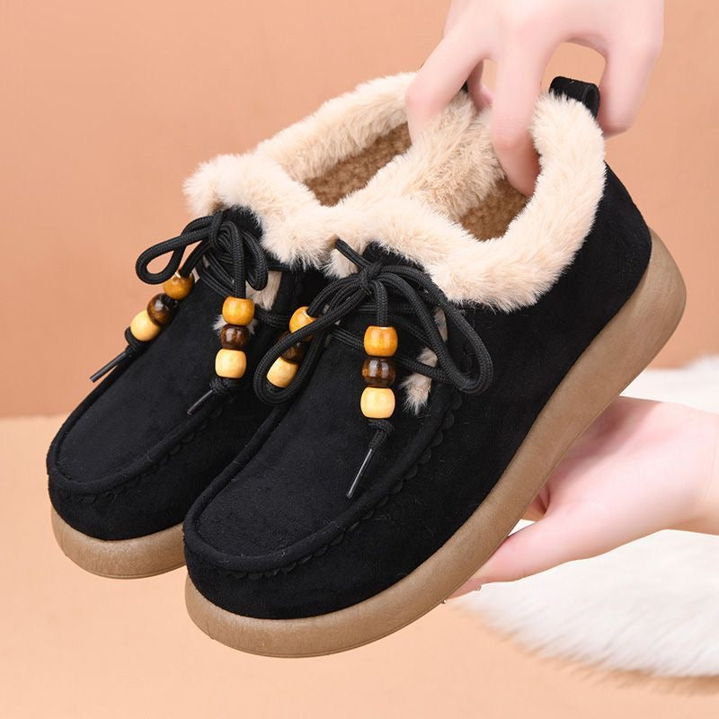Botas de nieve forradas con vellón y engrosadas