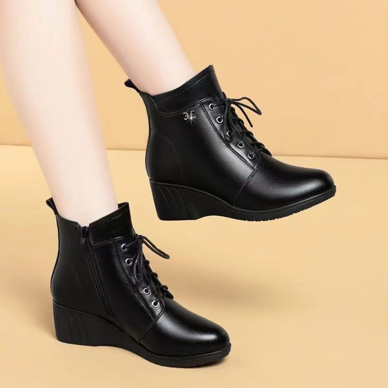 Botas de cuero cómodas de suela blanda