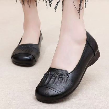 Zapatos planos ligeros de piel suave