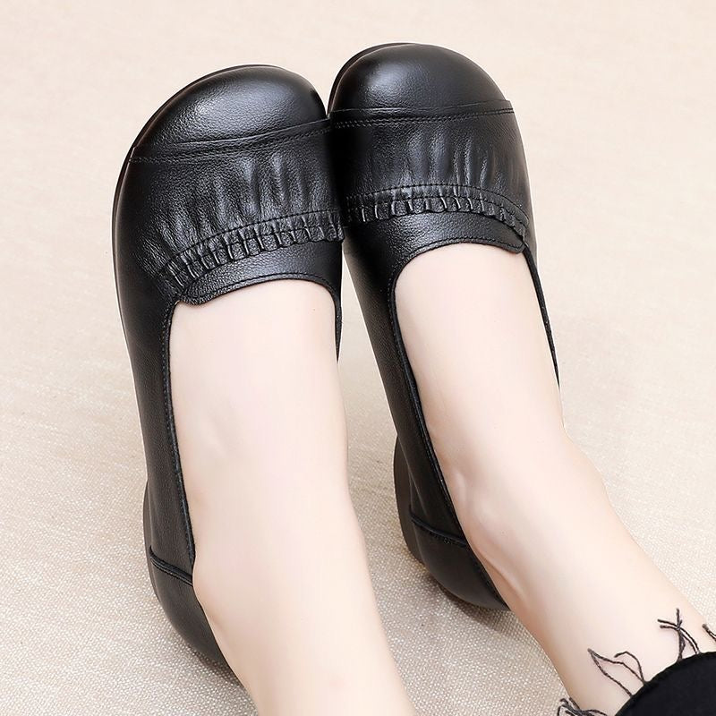 Zapatos planos ligeros de piel suave