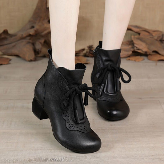 Botas cortas de piel vintage