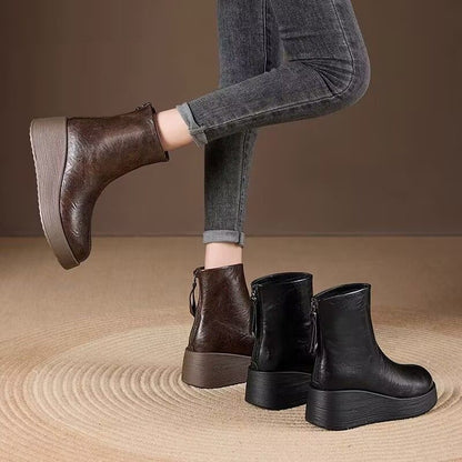Botines de Piel Suave con Plataforma