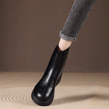 Botines de Piel Suave con Plataforma