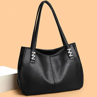 [100% cuero genuino]Bolso de mano de gran capacidad