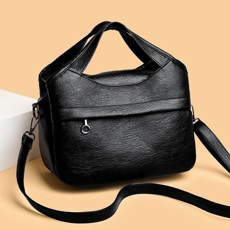 Bolso retro de gran capacidad de piel suave