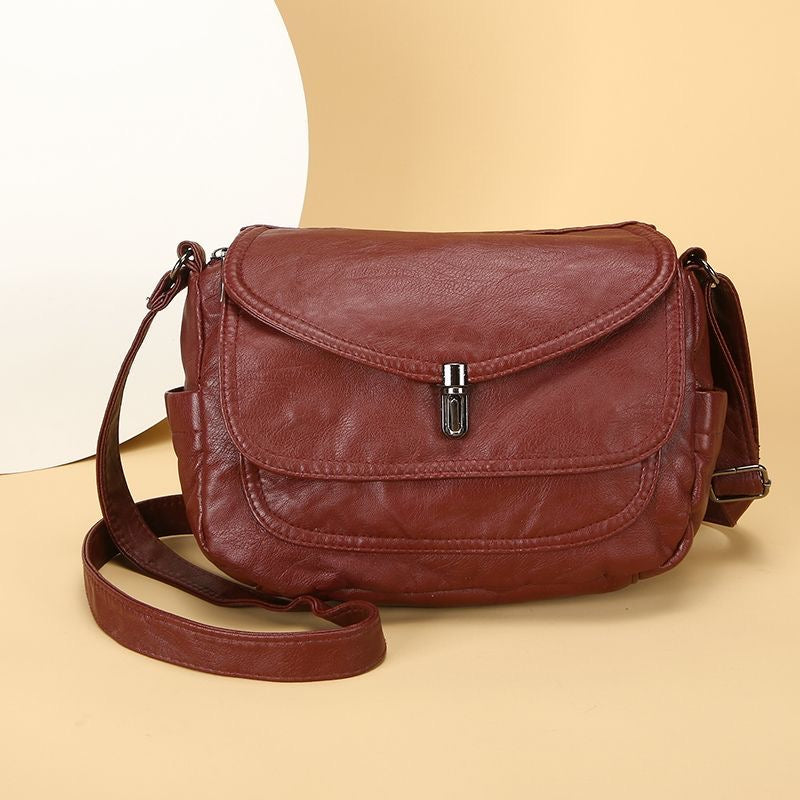 Bolso de hombro 100% de piel suave