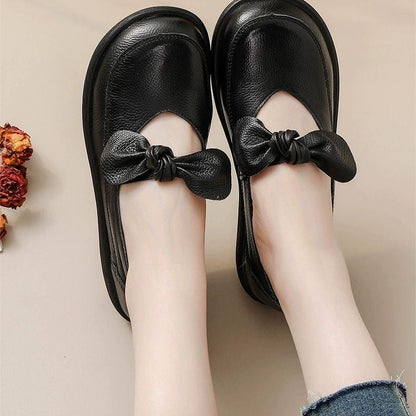 Zapatos cómodos de cuero con suela blanda