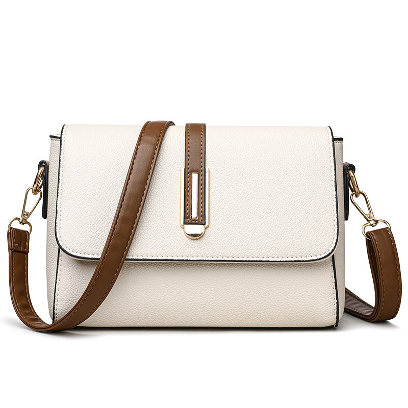 Bolso de piel suave en colores contrastantes para mujer