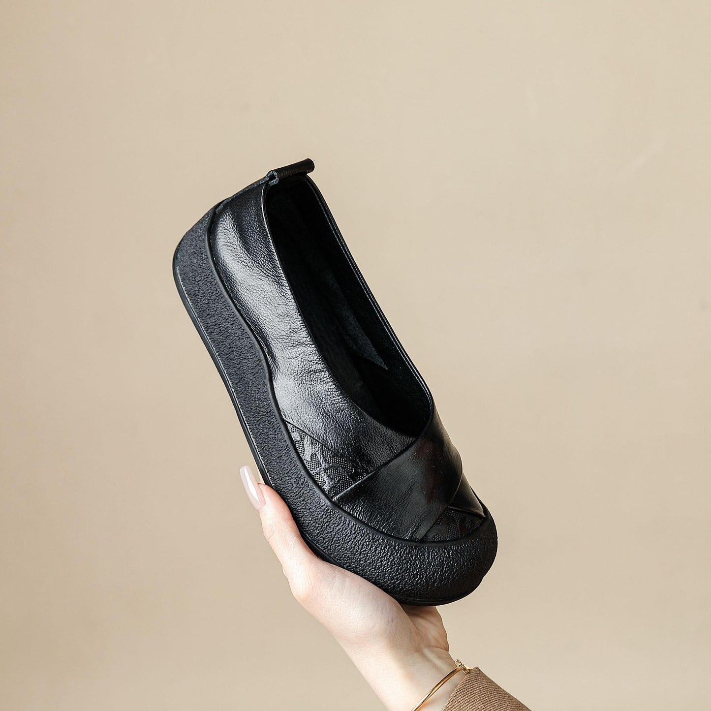 Zapato de Piel Cómodo Estilo Vintage Mujer.