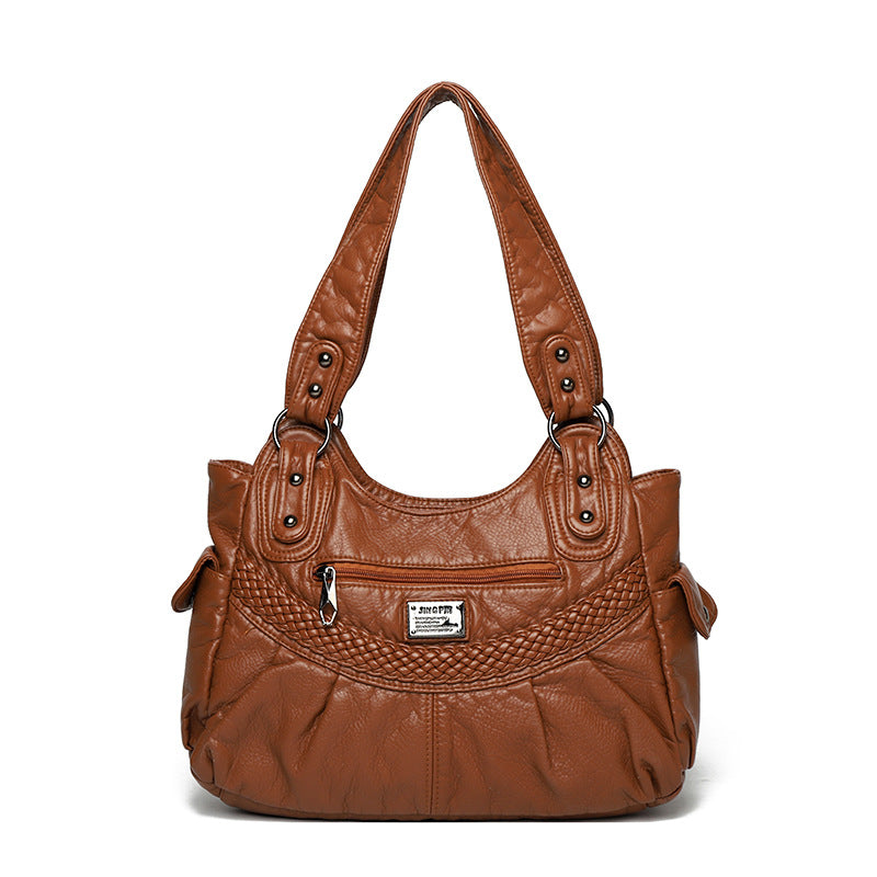 Bolso de piel suave y de gran capacidad