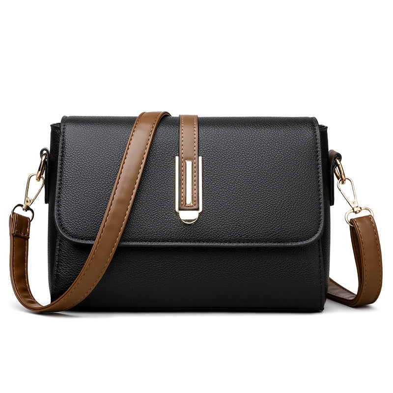 Bolso de piel suave en colores contrastantes para mujer