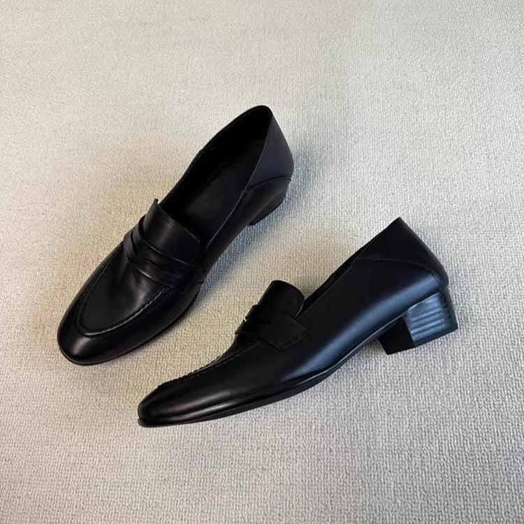 Mocasines de piel de cordero estilo retro