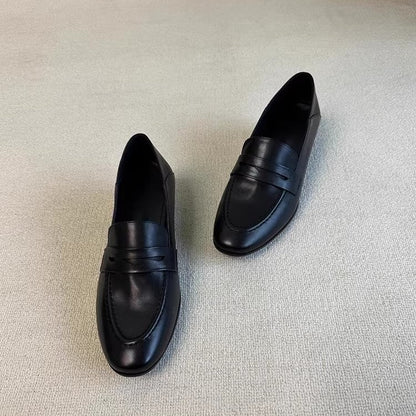 Mocasines de piel de cordero estilo retro