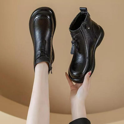 Botines de Piel con Cierre Lateral