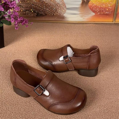 Zapatos planos de piel de vacuno suave