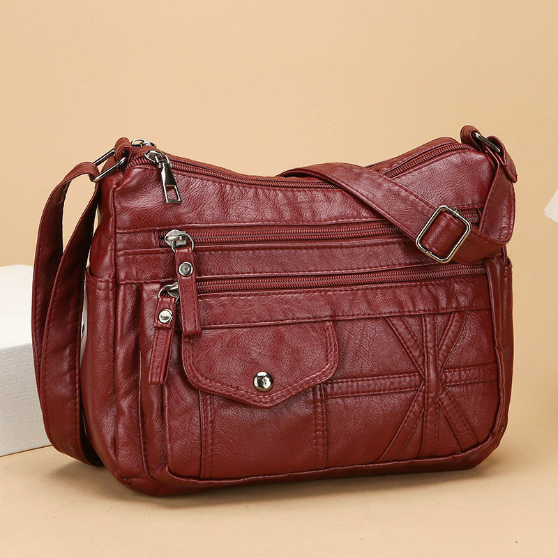 ModaEstila™ | Bolso bandolera multibolsillos de piel suave