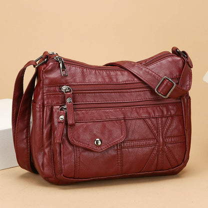 ModaEstila™ | Bolso bandolera multibolsillos de piel suave