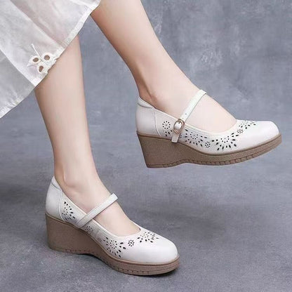 Zapatos de suela suave de cuero genuino