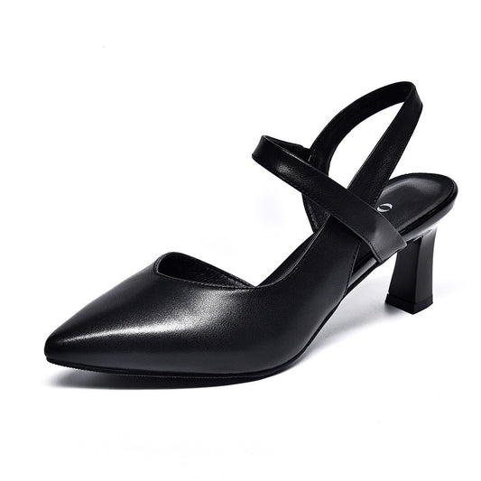 SANDALIAS DE TACÓN MEDIO CON TIRAS