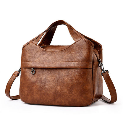 Bolso retro de gran capacidad de piel suave
