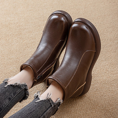 Botines de Piel con Acabado Sofisticado