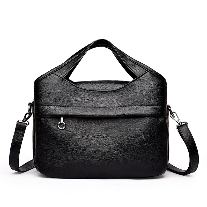 Bolso retro de gran capacidad de piel suave