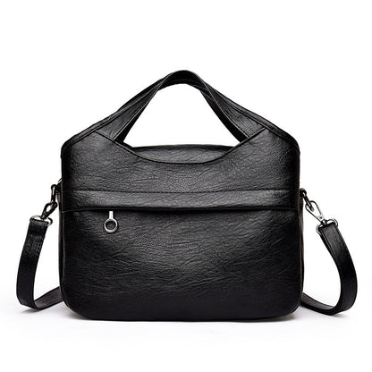 Bolso retro de gran capacidad de piel suave