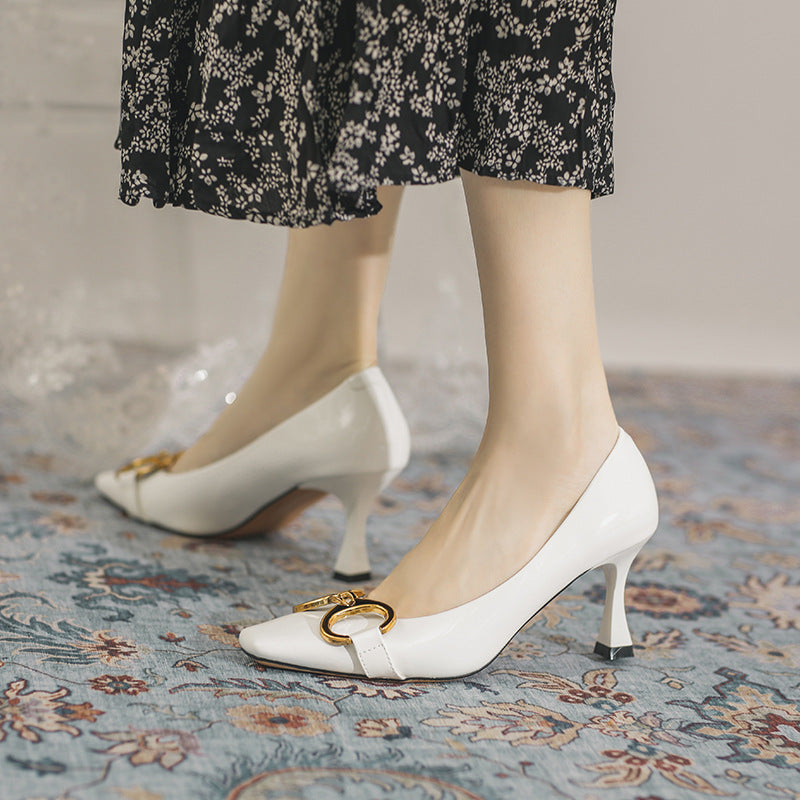 Tacones de corte bajo estilo moderno – Nuevo