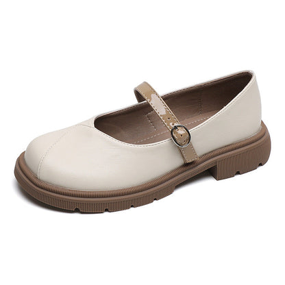 Zapatos Mary Jane de punta redonda con plataforma