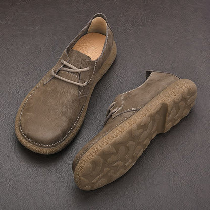 🐂Cuero🐂Zapatos casuales de cuero de gamuza para hombre1