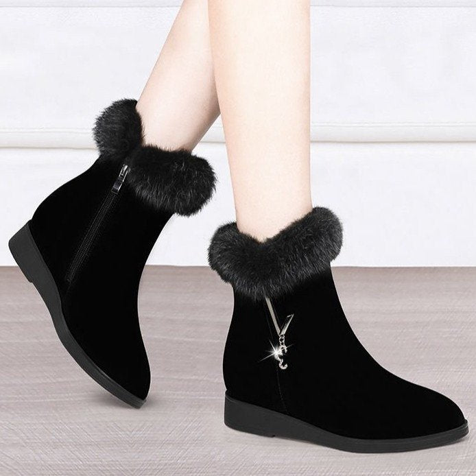 Botines de felpa con estilo
