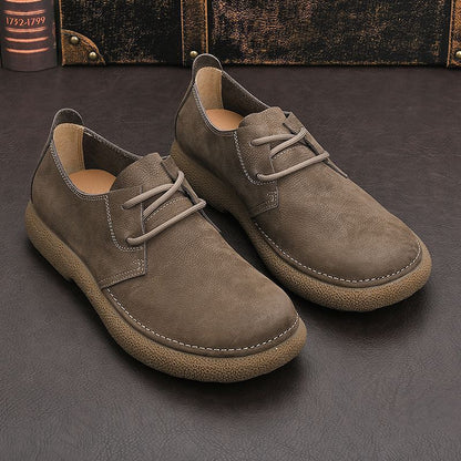 🐂Cuero🐂Zapatos casuales de cuero de gamuza para hombre1