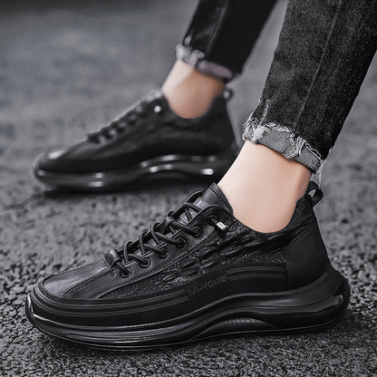 [100% piel de vacuno]Zapatos de piel de alta calidad con grabado de cocodrilo