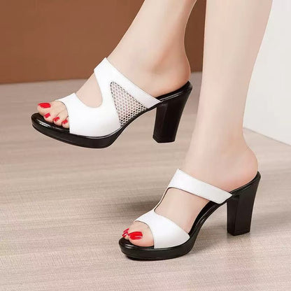 Zapatos de cuero tacón alto – Verano