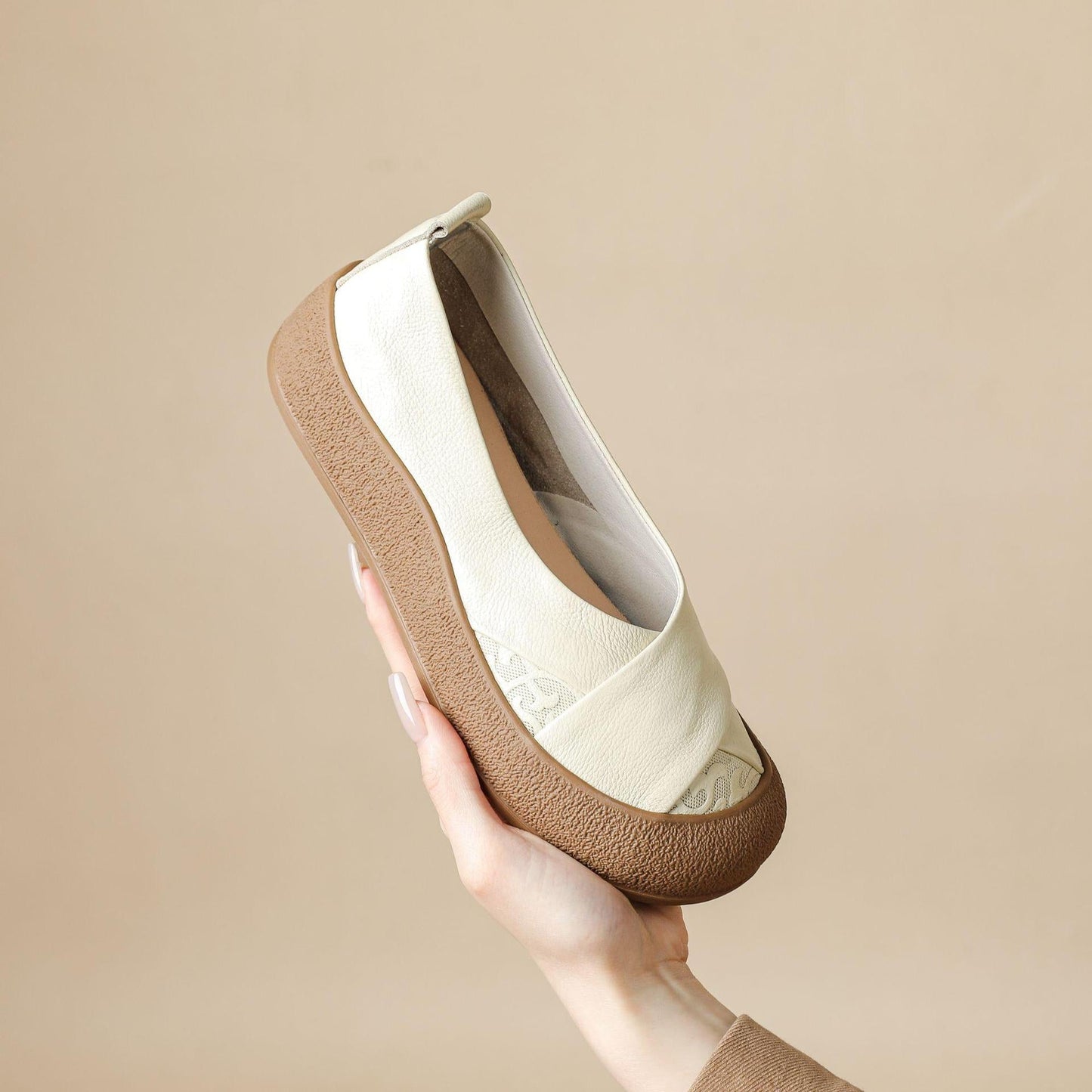 Zapato de Piel Cómodo Estilo Vintage Mujer.