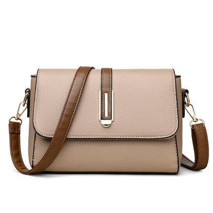 Bolso de piel suave en colores contrastantes para mujer