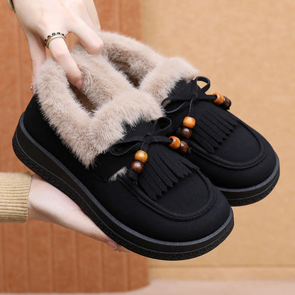 Zapatos con forro polar de estilo retro