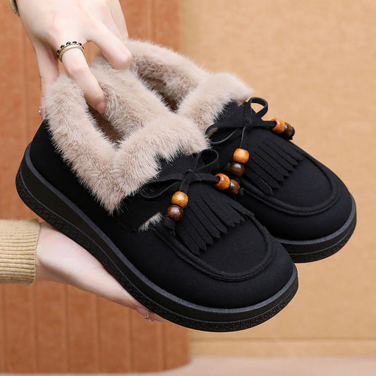 Zapatos con forro polar de estilo retro