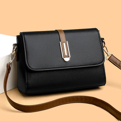 Bolso de piel suave en colores contrastantes para mujer