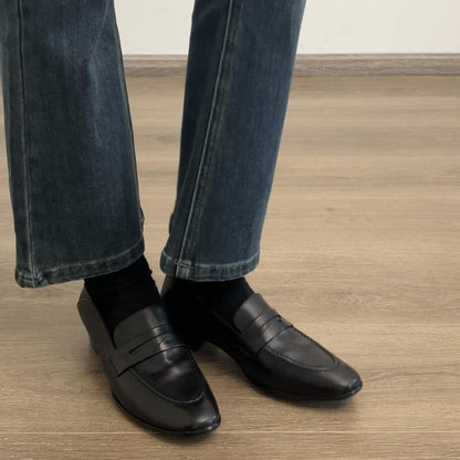 Mocasines de piel de cordero estilo retro