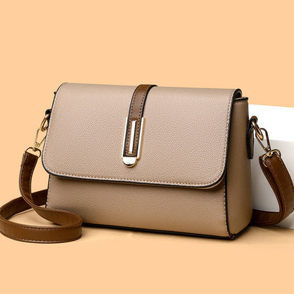 Bolso de piel suave en colores contrastantes para mujer
