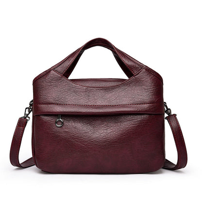 Bolso retro de gran capacidad de piel suave